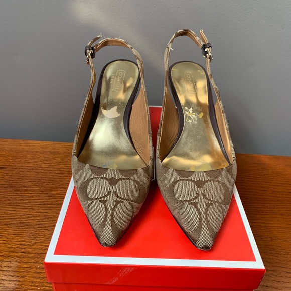coach slingback heels